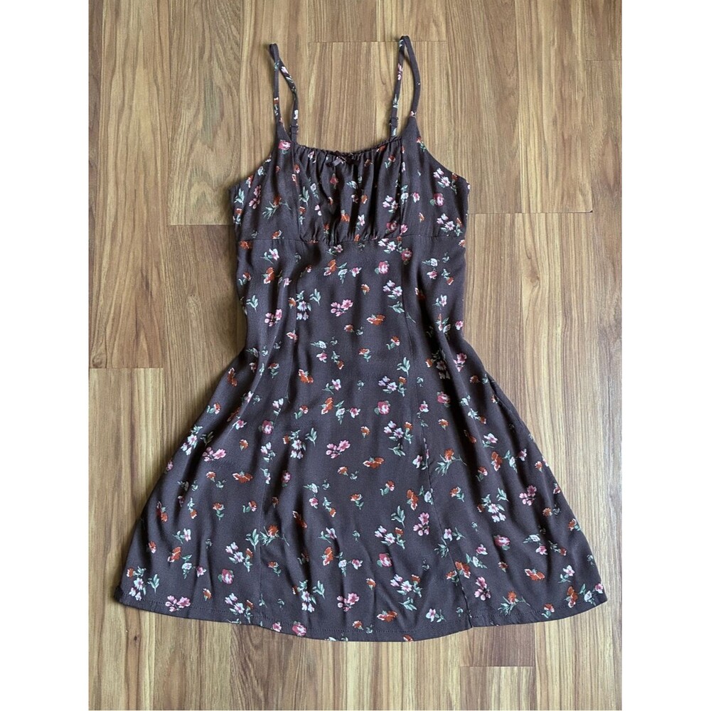 Wild Fable Floral Cami Mini Dress - Brown /
Espresso Size XS